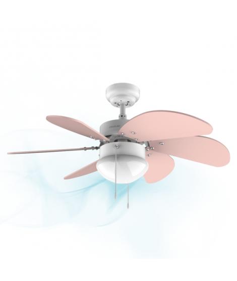 Cecotec EnerySilence Aero 3600 Vision Nude Ventilador de Techo con 6 Aspas Reversibles y Lampara - 50W - Diametro de 91cm - 3 Ve