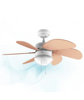 Cecotec EnerySilence Aero 3600 Vision Orange Ventilador de Techo con 6 Aspas Reversibles y Lampara - 50W - Diametro de 92cm - 3 