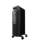 Cecotec Ready Warm 5000 Space Black Radiador de Aceite con 5 Modulos de 150x580mm - 1000W - Calienta hasta 12m2 - 3 Niveles de P