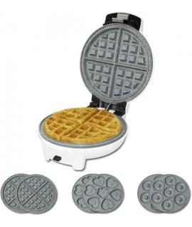 Cecotec Fun Gofrestone 3In1 Gofrera - Potencia de 700W - Placas Intercambiables - Revestimiento Antiadherente - Indicador Lumino