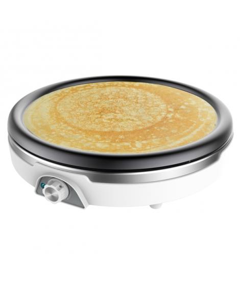 Cecotec Fun Crepestone XL Inox Crepera - 1350W - Acero Inoxidable - 38cm de Diametro - Antiadherente - Placa Extraible - Tempera