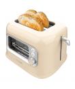 Cecotec RetroVision Tostadora de Doble Ranura Extra Ancha - Potencia de 700W - Ventana de Cristal - Estilo Retro - Cubierta Anti