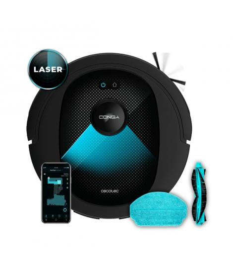 Cecotec Conga 7490 Ultimate Genesis Robot Aspirador 4 en 1 - 4000Pa - Navegacion Laser - Autonomia hasta 120min - Control App - 