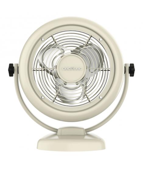 Cecotec EnergySilence 800 RetroDesk Ventilador de Sobremesa con 3 Aspas - 20W - Diametro de 20cm - Inclinacion Ajustable - 2 Vel