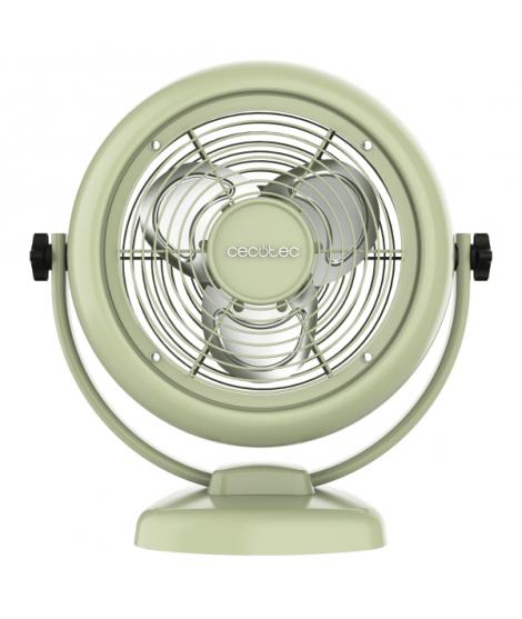 Cecotec EnergySilence 800 RetroDesk Ventilador de Sobremesa con 3 Aspas - 20W - Diametro de 20cm - Inclinacion Ajustable - 2 Vel