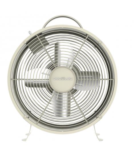 Cecotec EnergySilence 400 RetroDesk Ventilador de Sobremesa con 4 Aspas - 25W - Diametro de 20cm - 2 Velocidades - Elegante y Mi