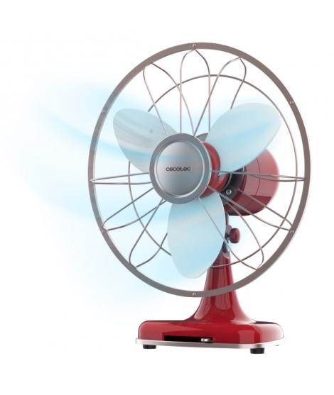 Cecotec EnergySilence 1090 RetroDesk Design Ventilador de Sobremesa con 3 Aspas de EVA - 40W - Diametro de 12" - Minimalista - 3