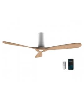 Cecotec EnergySilence 5500 White Aqua Connected Ventilador de Techo de 3 Aspas - 40W - Diametro de 52" - Wi-Fi - IP44 - 6 Veloci