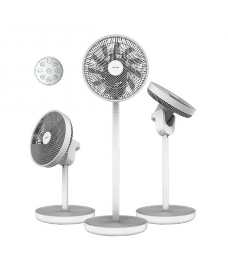 Cecotec EnergySilence 2600 Sunflower Portable Ventilador de Pie Portatil con 10 Aspas - 22W - Bateria 2600mAh - Ultrasilencioso 