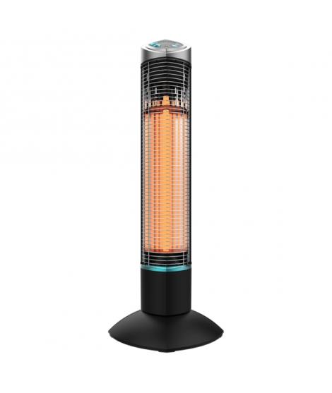 Cecotec ReadyWarm 1000 Power Tower Estufa Halogena de Torre para Exterior - 1000W - Proteccion IP55 - Oscilacion 90º - 2 Niveles