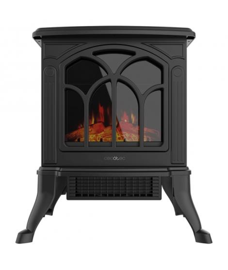 Cecotec ReadyWarm 1500 Chimenea Electrica de Pie - Potencia de 1500W - Estancias hasta 20m2 - Termostato Ajustable - Llamas LED 