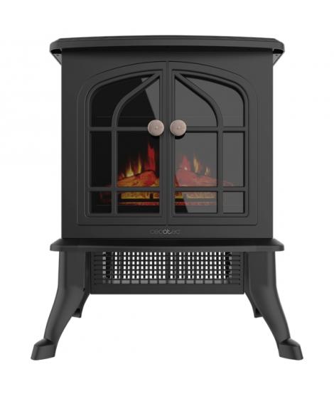 Cecotec ReadyWarm 200 Chimenea Electrica de Pie - Potencia de 2000W - Estancias hasta 25m2 - Termostato Ajustable - Llamas LED A