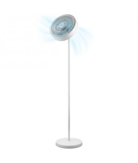 Cecotec EnergySilence FanLamp Ventilador de Pie con Luz - 36W - Aro LED con 3 Tonos - Salida de Aire Reversible - Giro de 360º A