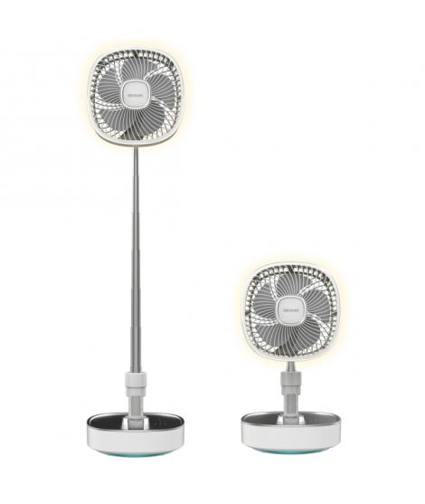 Cecotec EnergySilence 1000 FoldAir Portable Ventilador de Pie Portatil - 8000mAh - Plegable y Telescopico - Diametro de 10" - Ta