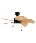Cecotec EnergySilence Aero 360 BlackandWood Ventilador de Techo con 6 Aspas Reversibles y Lampara - 50W - Diametro de 36" - 3 Ve
