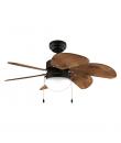 Cecotec EnergySilence Aero 365 BlackandWood Ventilador de Techo con 6 Aspas Reversibles y Lampara - 50W - Diametro de 36" - 3 Ve