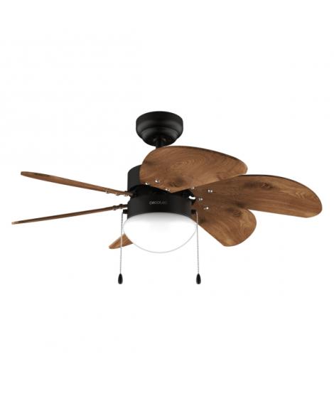 Cecotec EnergySilence Aero 365 BlackandWood Ventilador de Techo con 6 Aspas Reversibles y Lampara - 50W - Diametro de 36" - 3 Ve
