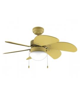 Cecotec EnergySilence Aero 3600 Vision Full Yellow Ventilador de Techo con 6 Aspas y Lampara Integrada - 50W - Diametro de 36" -