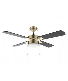 Cecotec EnergySilence Aero 450 GoldBlack Ventilador de Techo con 4 Aspas y Lampara Integrada - 50W - Diametro de 42" - 3 Velocid