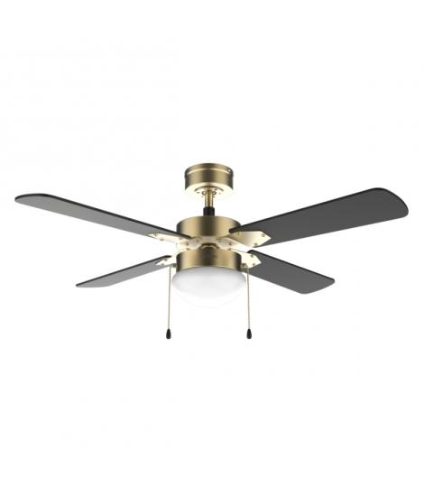 Cecotec EnergySilence Aero 450 GoldBlack Ventilador de Techo con 4 Aspas y Lampara Integrada - 50W - Diametro de 42" - 3 Velocid