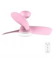 Cecotec EnergySilence Aero 3050 Pink Ventilador de Techo con 3 Aspas y Luz - 35W - Diametro 36" - LED de 22W - Mando a Distancia