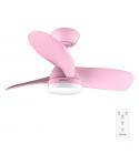 Cecotec EnergySilence Aero 3050 Pink Ventilador de Techo con 3 Aspas y Luz - 35W - Diametro 36" - LED de 22W - Mando a Distancia