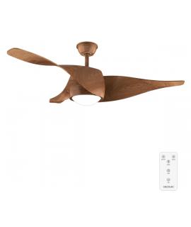 Cecotec EnergySilence Aero 5290 BlackWood Ventilador de Techo con 3 Aspas y Luz - 40W - Diametro de 52" - 3 Tonos LED - Temporiz