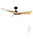 Cecotec EnergySilence Aero 5285 WhiteWood Ventilador de Techo con 3 Aspas de Madera y Luz - 40W - Diametro de 52" - 3 Tonos LED 