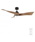 Cecotec EnergySilence Aero 5285 DarkWood Ventilador de Techo con 3 Aspas y Luz - 40W - Diametro de 52" - LED Regulable - Tempori