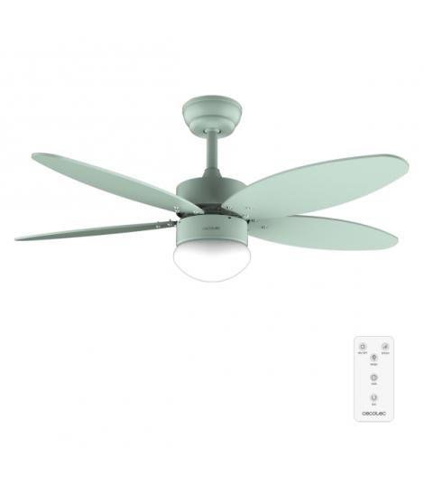 Cecotec EnergySilence Aero 4260 Full Mint Ventilador de Techo con 5 Aspas Reversibles y Luz - 40W - Diametro de 42" - LED con 3 