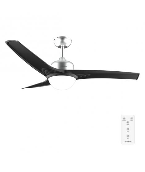 Cecotec EnergySilence Aero 560 IronBlack Ventilador de Techo con 3 Aspas y Luz Integrada - 60W - Diametro de 52" - LED de 18W - 