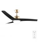 Cecotec EnergySilence Aero 560 GoldBlack Ventilador de Techo con 3 Aspas y Luz Integrada - 60W - Diametro de 52" - LED de 18W - 