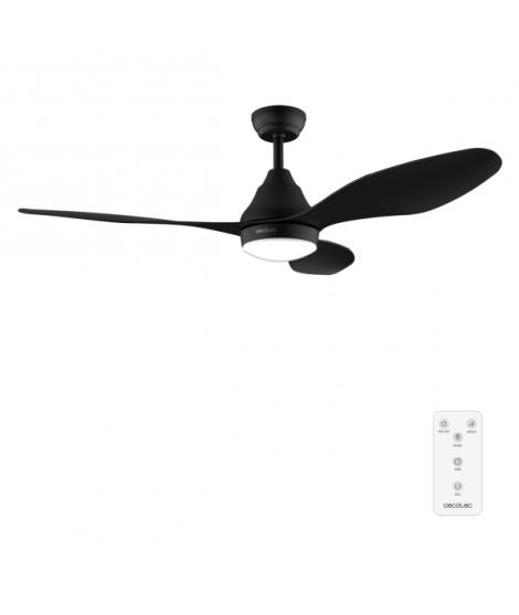 Cecotec EnergySilence Aero 5200 Black Ventilador de Techo con 3 Aspas y Luz Integrada - 40W - Diametro de 48" - LED de 18W - Man
