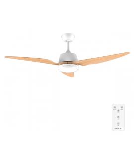 Cecotec EnergySilence Aero 5250 WhiteWood Ventilador de Techo con 3 Aspas y Luz Integrada - 62W - Diametro de 48" - LED - 3 Velo