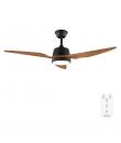 Cecotec EnergySilence Aero 5250 BlackWood Ventilador de Techo con 3 Aspas y Luz Integrada - 62W - Diametro de 48" - LED - 3 Velo