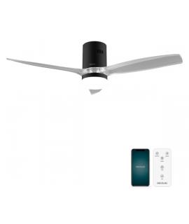 Cecotec EnergySilence Aero 5285 Sun BlackTransparent Connected Ventilador de Techo con 3 Aspas y Luz - 40W - Diametro de 52" - W