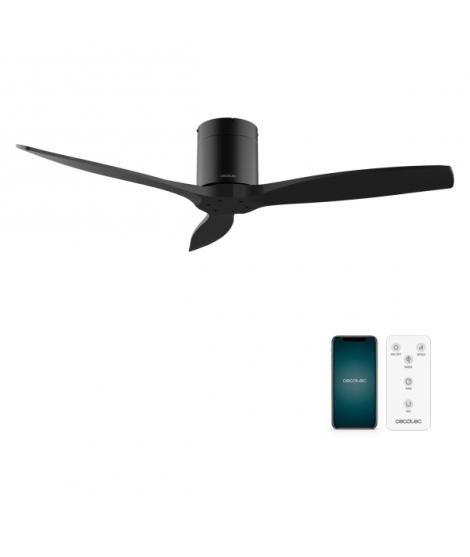 Cecotec EnergySilence Aero 5500 Aqua BlackandBlack Connected Ventilador de Techo de 3 Aspas - 40W - Diametro de 52" - WiFi y Man