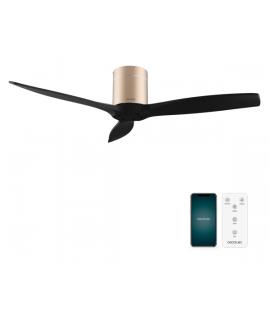 Cecotec EnergySilence Aero 5500 Aqua GoldBlack Connected Ventilador de Techo de 3 Aspas - 40W - Diametro de 52" - WiFi - Mando a