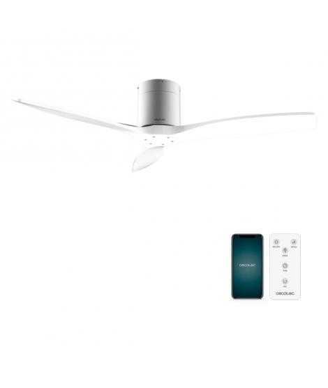 Cecotec EnergySilence Aero 5500 Aqua IronWhite Connected Ventilador de Techo de 3 Aspas - 40W - Diametro de 52" - Wi-Fi - IP44 -