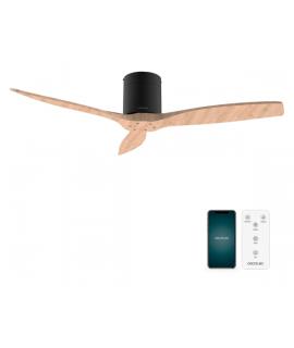 Cecotec EnergySilence Aero 5500 Aqua Black and WhiteWood Connected Ventilador de Techo de 3 Aspas - 40W - Diametro de 52" - Wi-F