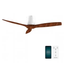 Cecotec EnergySilence Aero 5500 Aqua WhiteDarkWood Connected Ventilador de Techo de 3 Aspas - 40W - Diametro de 52" - Wi-Fi - IP