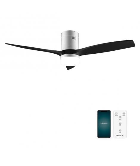 Cecotec EnergySilence Aero 5600 Aqua IronBlack Connected Ventilador de Techo con 3 Aspas y Luz LED Integrada - 40W - Diametro de