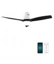 Cecotec EnergySilence Aero 5600 Aqua WhiteandBlack Connected Ventilador de Techo con 3 Aspas y Luz - 40W - Diametro de 132cm - L