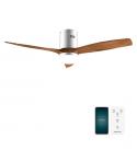 Cecotec EnergySilence Aero 5600 Aqua IronDarkWood Connected Ventilador de Techo con 3 Aspas de Madera y Luz - 40W - Diametro de 