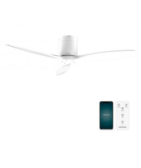 Cecotec EnergySilence Aero 5500 Aqua WhiteandWhite Connected Ventilador de Techo de 3 Aspas - 40W - Diametro de 52" - WiFi y Man
