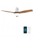 Cecotec EnergySilence Aero 5600 Aqua WhiteDarkWood Connected Ventilador de Techo con 3 Aspas y Luz LED Integrada - 40W - Diametr