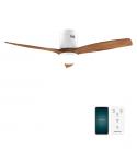 Cecotec EnergySilence Aero 5600 Aqua WhiteDarkWood Connected Ventilador de Techo con 3 Aspas y Luz LED Integrada - 40W - Diametr