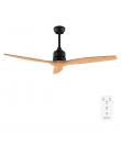 Cecotec EnergySilence Aero 5270 Black and WhiteWood Ventilador de Techo de 3 Aspas - 40W - Diametro de 52" - Temporizador - 6 Ve