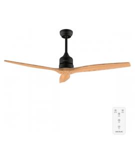 Cecotec EnergySilence Aero 5270 Black and WhiteWood Ventilador de Techo de 3 Aspas - 40W - Diametro de 52" - Temporizador - 6 Ve