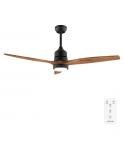 Cecotec EnergySilence Aero 5275 DarkWood Ventilador de Techo con 3 Aspas de Madera y Luz - 40W - Diametro de 52" - 3 Tonos LED -